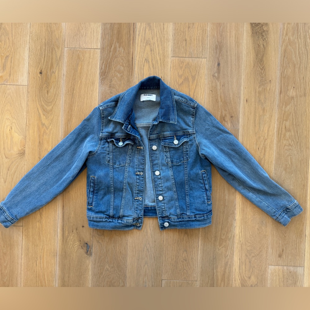 Old Navy Jean Trucker Jacket for Girls size L 10-12 - Picture 3 of 7